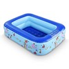 Inflatable Kiddie Pool, 45" × 33" × 14" Kids Swimming Pool with Inflatable 45in gallery