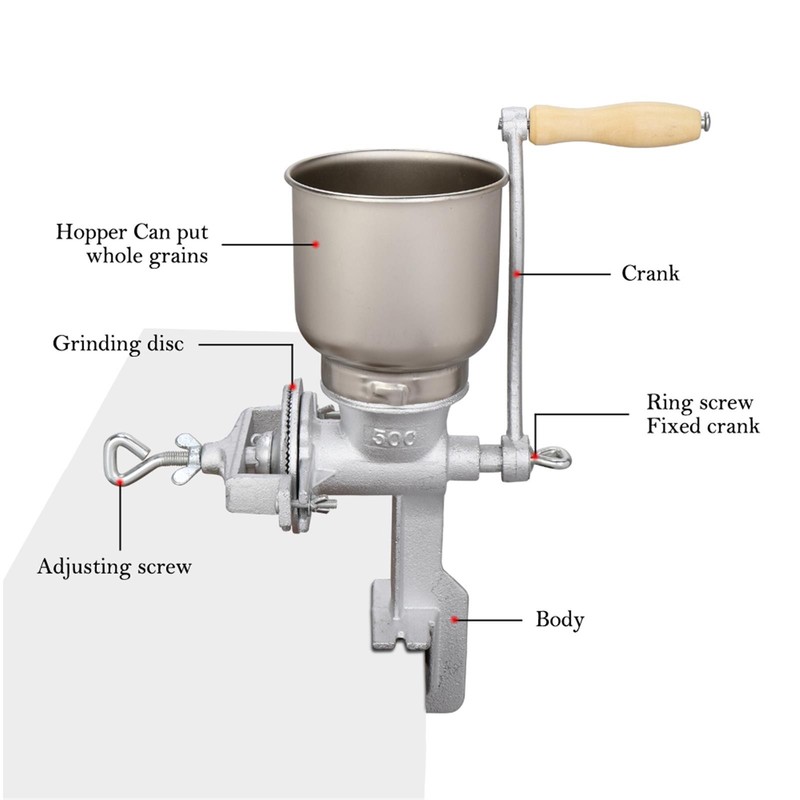 Manual Corn Grinder Flour Maker Wheat Grain Nut Nut Mill Crank Labor-saving Cast gallery