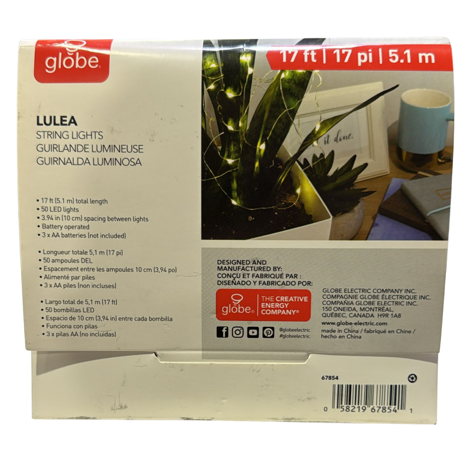 Globe Electric Lulea Collection LED String 50 Light Set - 17 ft - 67854 gallery