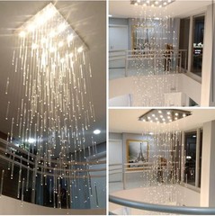 NEW Large Rectangular Pendant Chandelier 47″×35″ – 16 Lights Statement Lighting