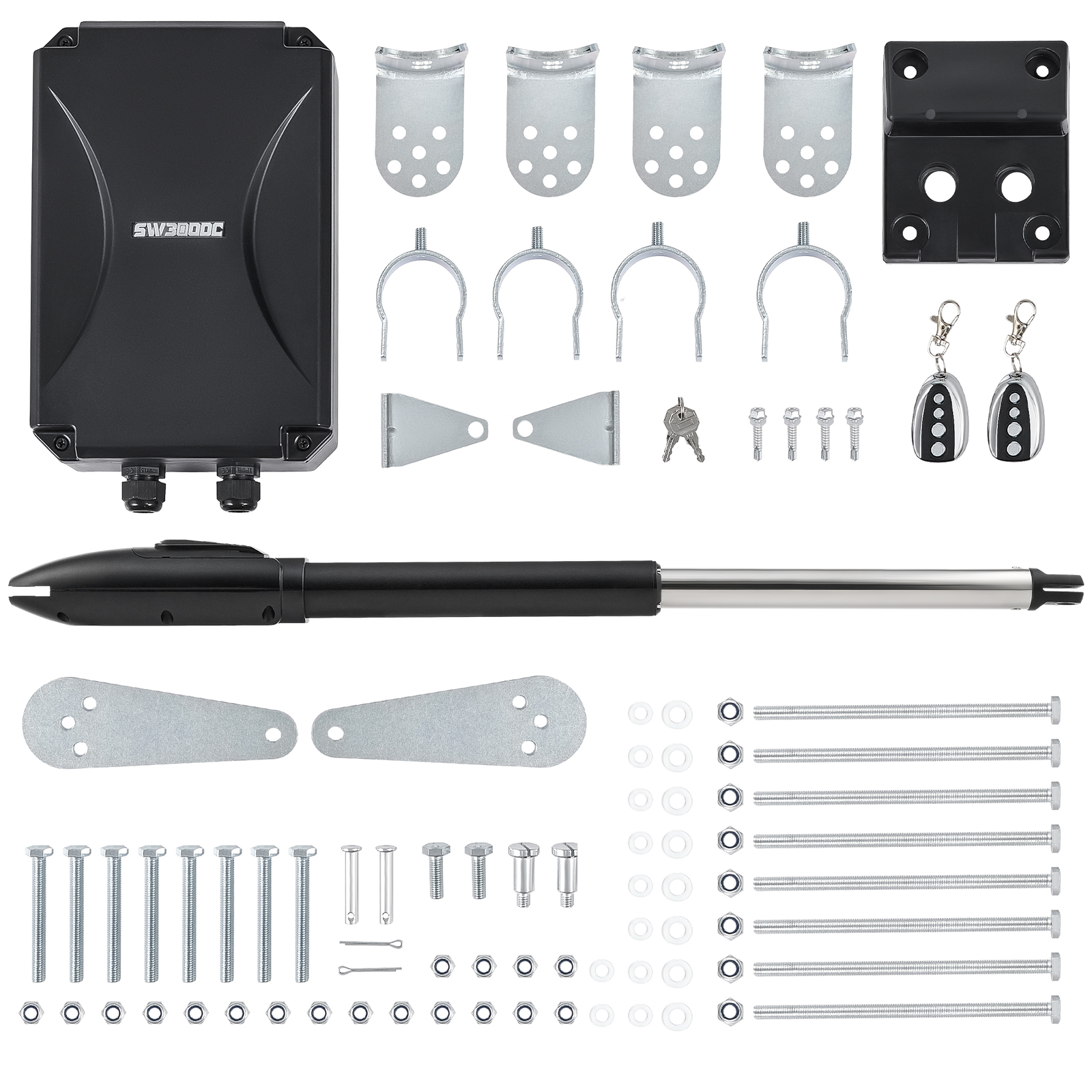CO-Z Automatic Swing Gate Opener Kit with 50W Motor for 660lb 18ft Home Gates gallery