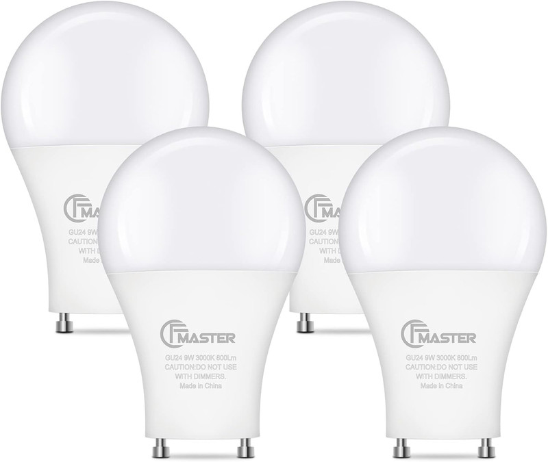 GU24 LED Llight Bulb, 3000K Warm White, 9W(100W Equivalent), 800 Lumens, A19 Sha gallery