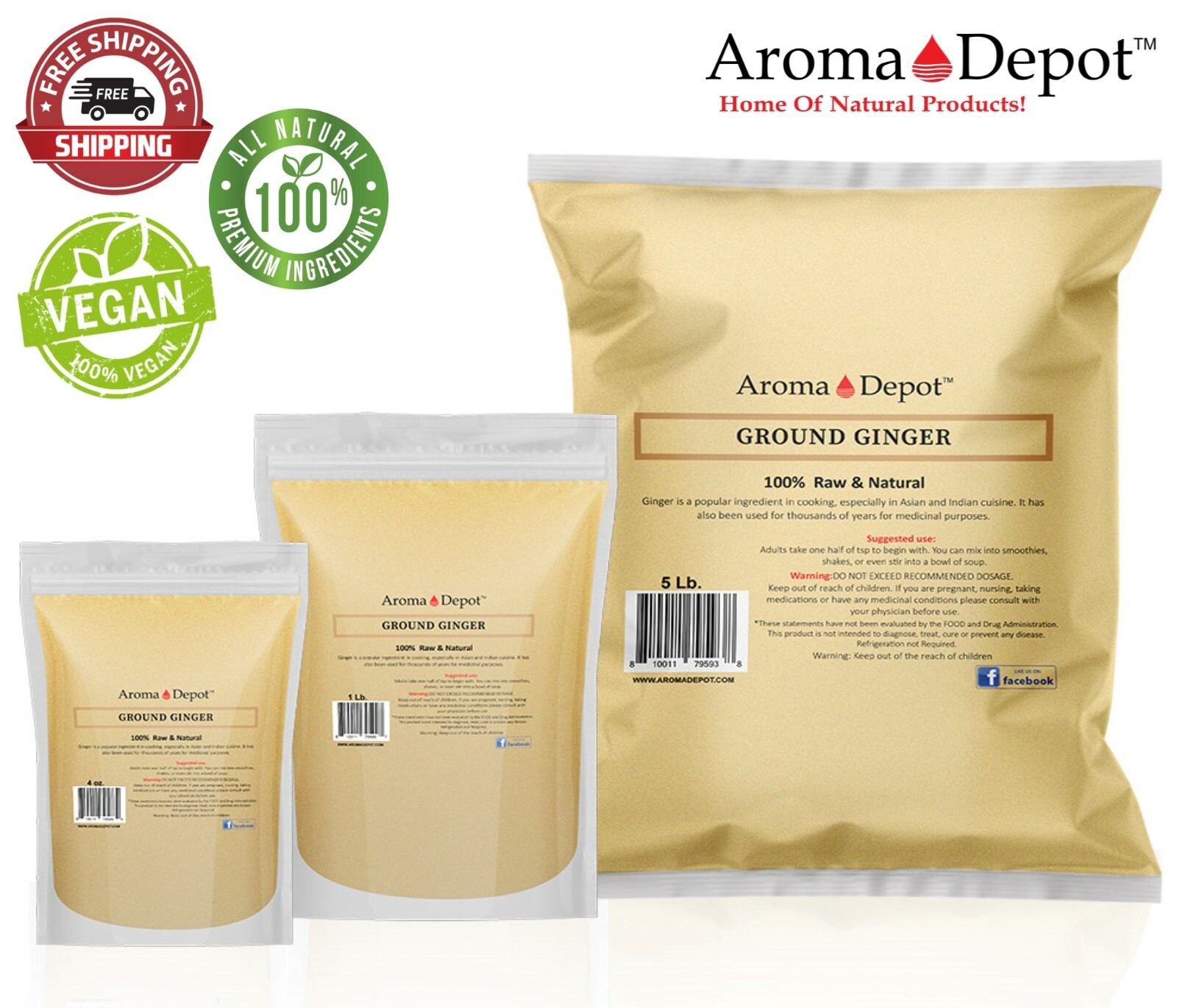 Ground Ginger Root Powder Up to 20 lbs Natural Raw Jengibre Non-GMO Kosher Bulk gallery