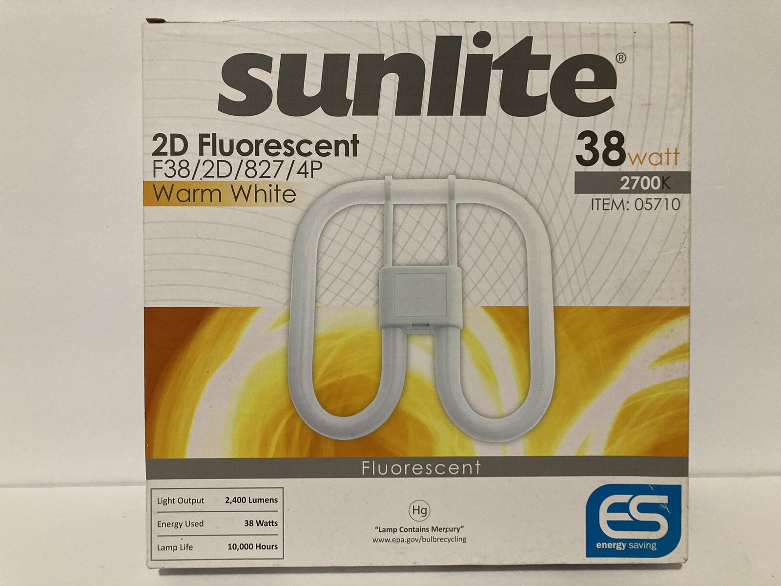 Sunlite 38 Watt 2D Fluorescent Light Bulb 2700k 827 POLYLUX 4 Pin Lamp Warm Whit gallery