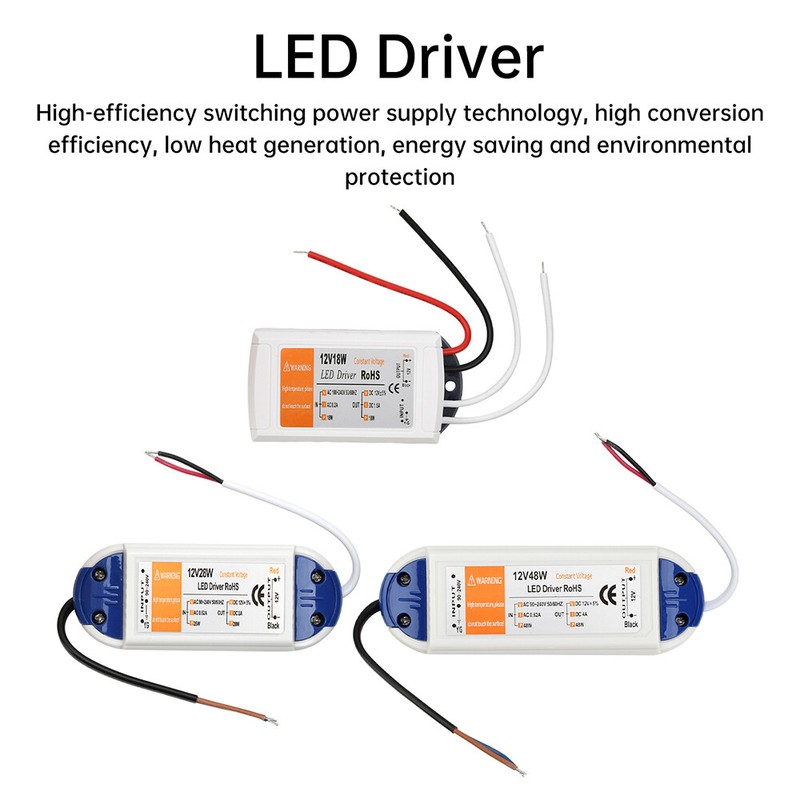 LED Driver Switching Power Adapter DC 12V 18W 28W 48W Transformer AC 90-240V gallery