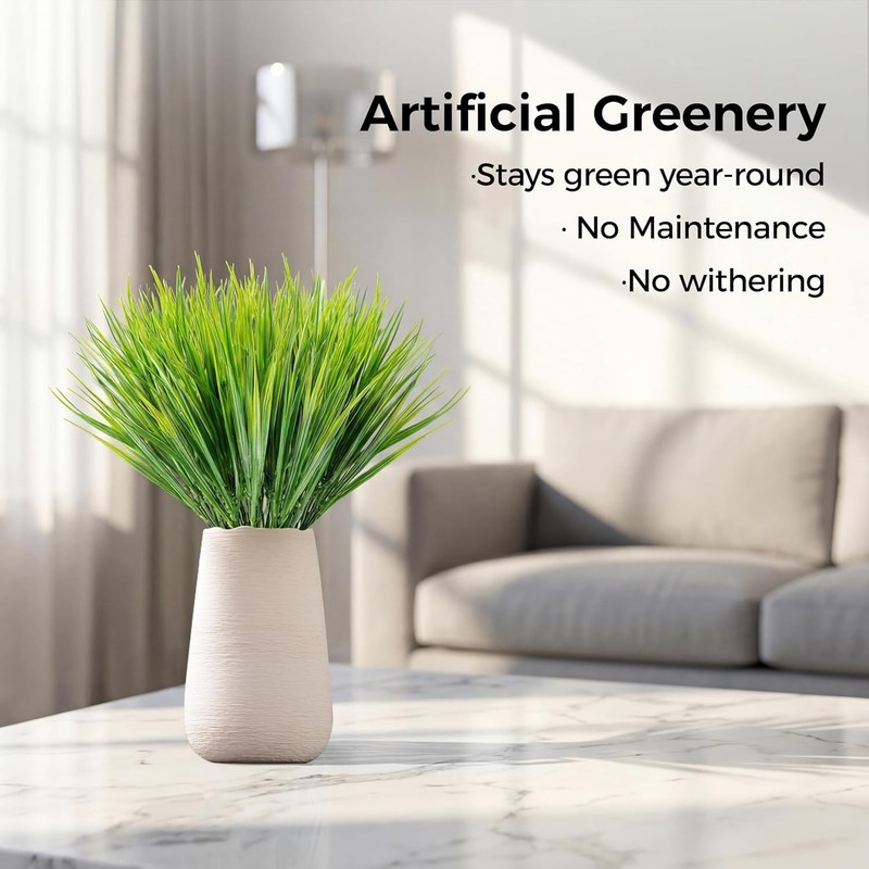 Artificial Outdoor Grass Plants 10 Pack UV Resistant Faux gallery