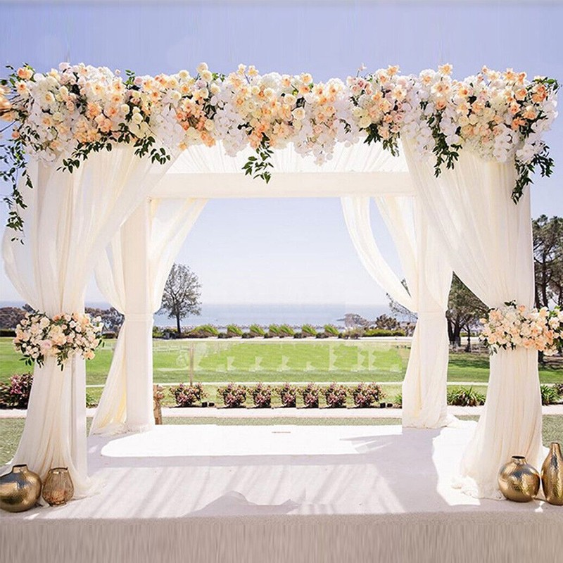3ft/6ft/10ft Wedding Canopy Chuppah Drape Stand Heavy Duty Square Pipe Frame Kit gallery