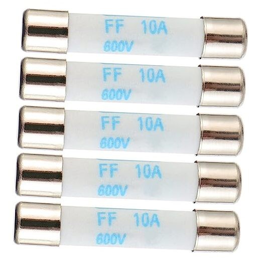 Digital Multimeter Fuse 10A 600V DC Fast Acting Nickel-Plated Brass Ceramic gallery