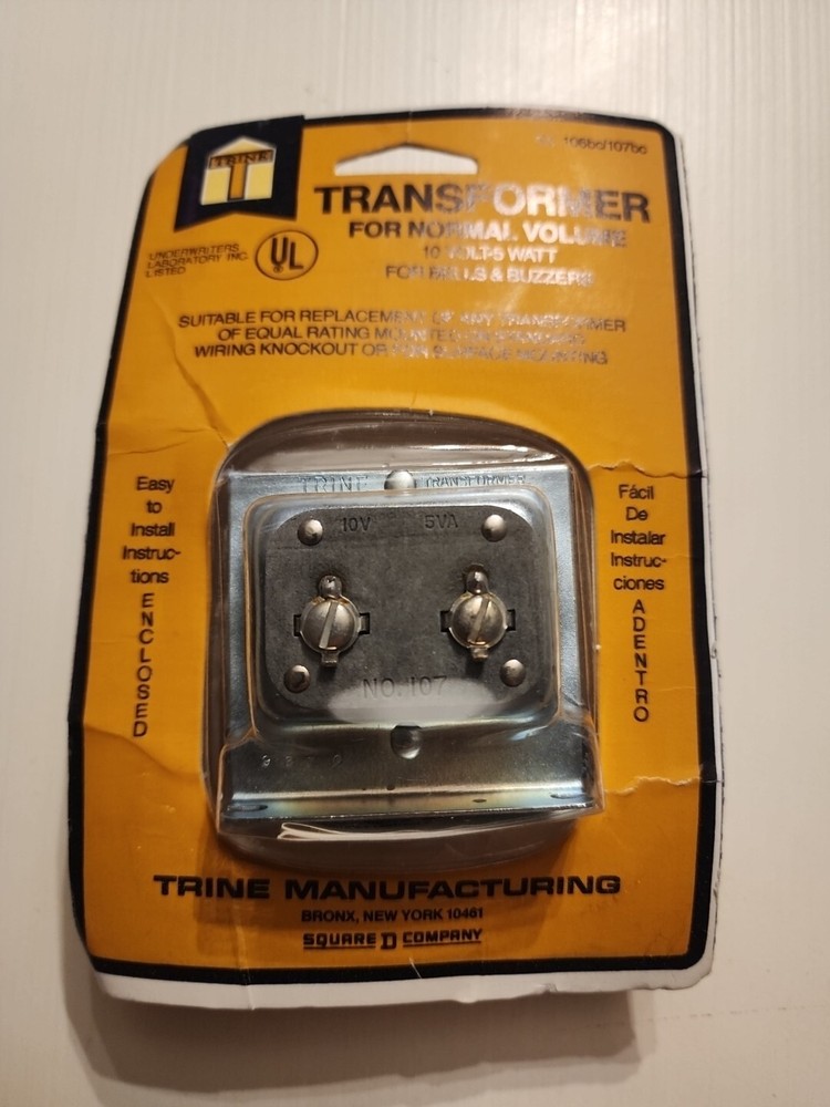 NEW! TRINE Multi Purpose Transformer Door Bell Chime Buzzer 106bc/107bc Vintage