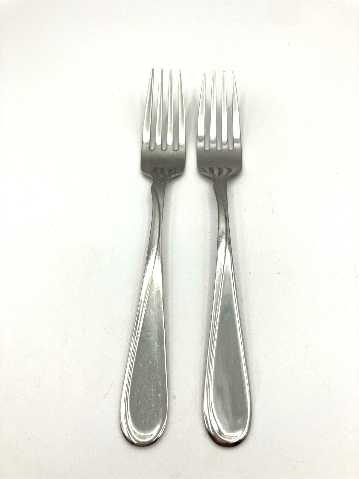 (2) Dinner Forks Oneida stainless Flight Reliance 7 3/8" Flatware gallery
