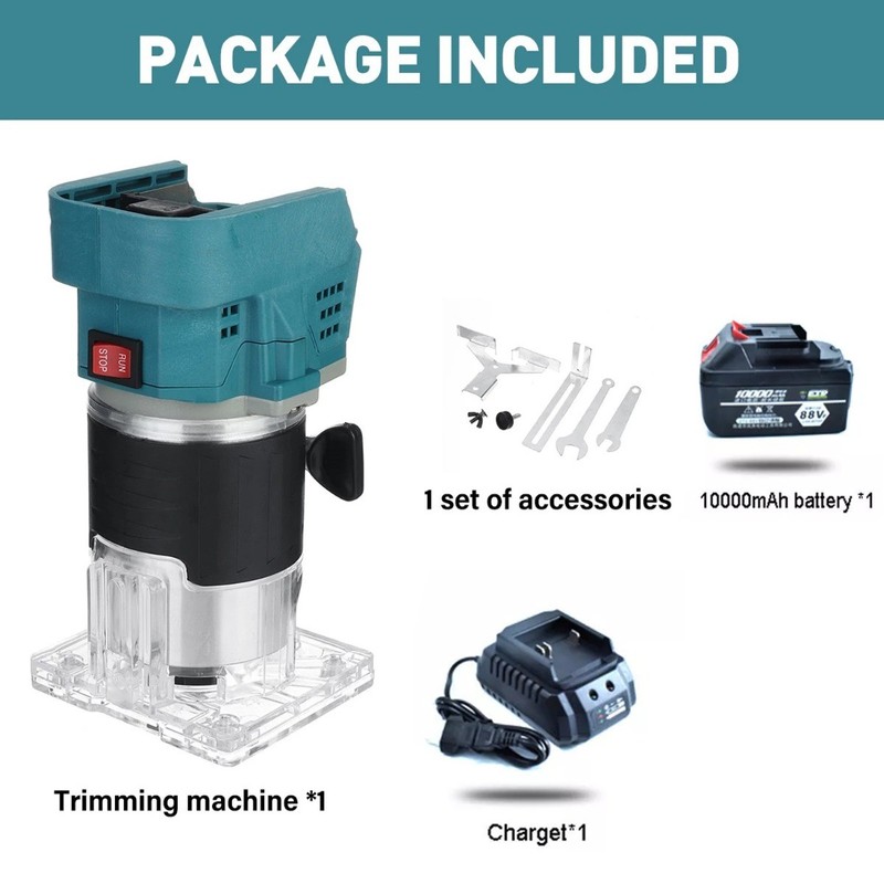 Brushless Cordless Electric Trimmer, ABS Plastic + Metal gallery