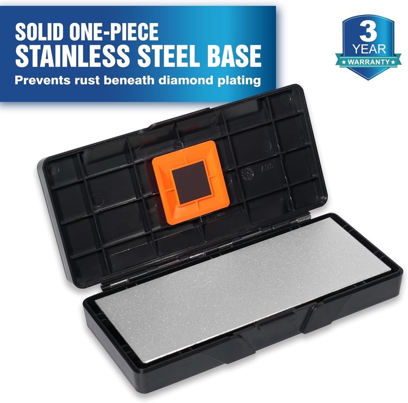 Double Sided Diamond Knife Sharpener 325 1200 Grit with Case gallery