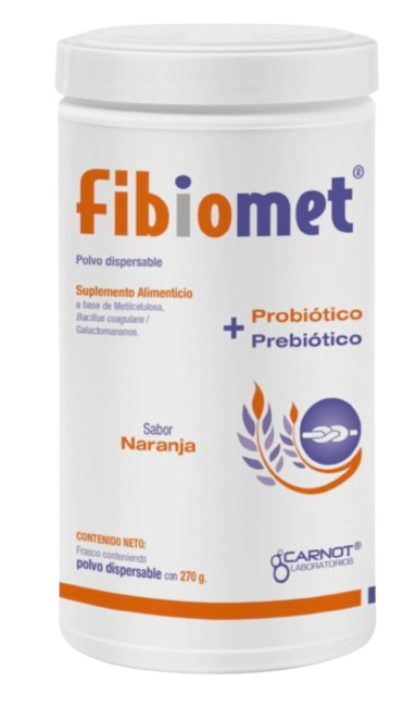 Fibiomet: Digestive Support Powder, Dietary Supplement, Orange Flavor, 270g gallery