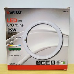 Satco Circline Bulb S16501 11 Watt 4000K 8″ Ballast Bypass LED FC8T9 Replacement