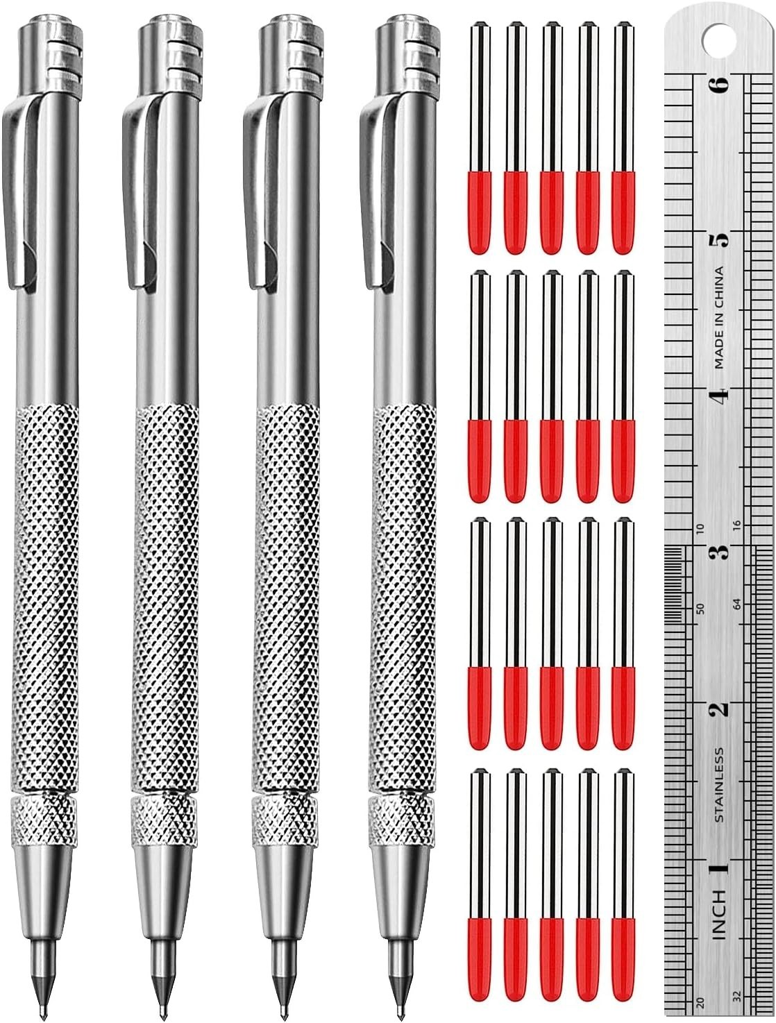 4 Pack Tungsten Carbide Scriber with Magnet Metal Scribe with Extra 24 Mark Nibs gallery