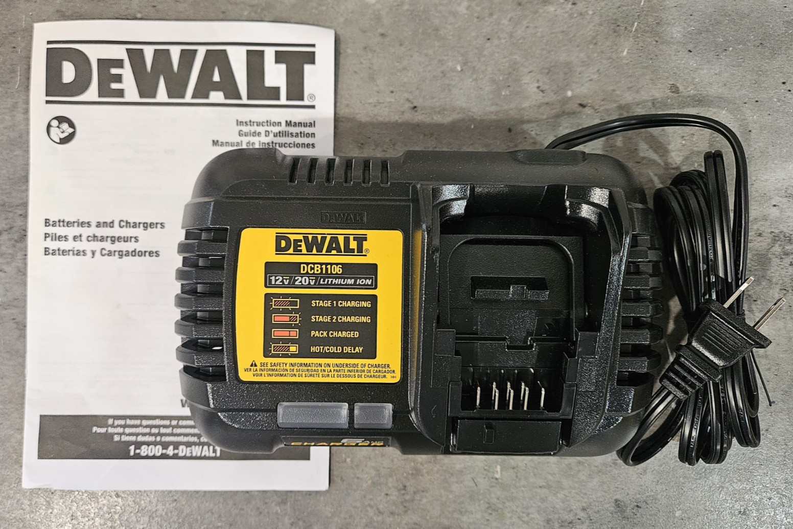 DeWALT DCB1106 6 AMP Battery Fast Charger 12, 20 & 60 Volt 60V 20V 12V gallery