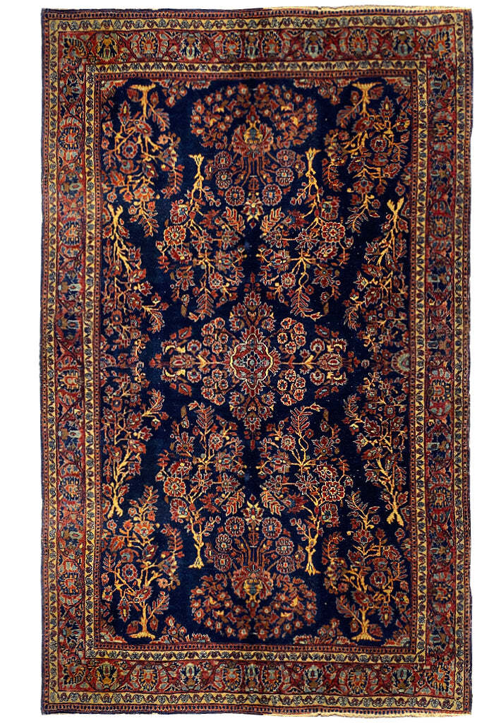 1930's 4' x 7' Authentic Antique Perrsian Sarouuk Rug TREE of LIFE # F-6548 gallery