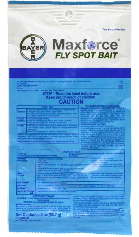 2 oz Maxforce Fly Spot Bait Envelope ~ Control House Flies Only~ Long Residual gallery
