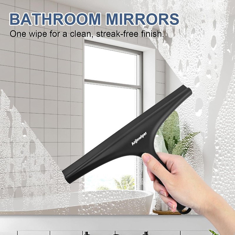 Squeegee with Hang Hook, Bathroom Squeegee for Shower Glass, Tile Wall, Window gallery
