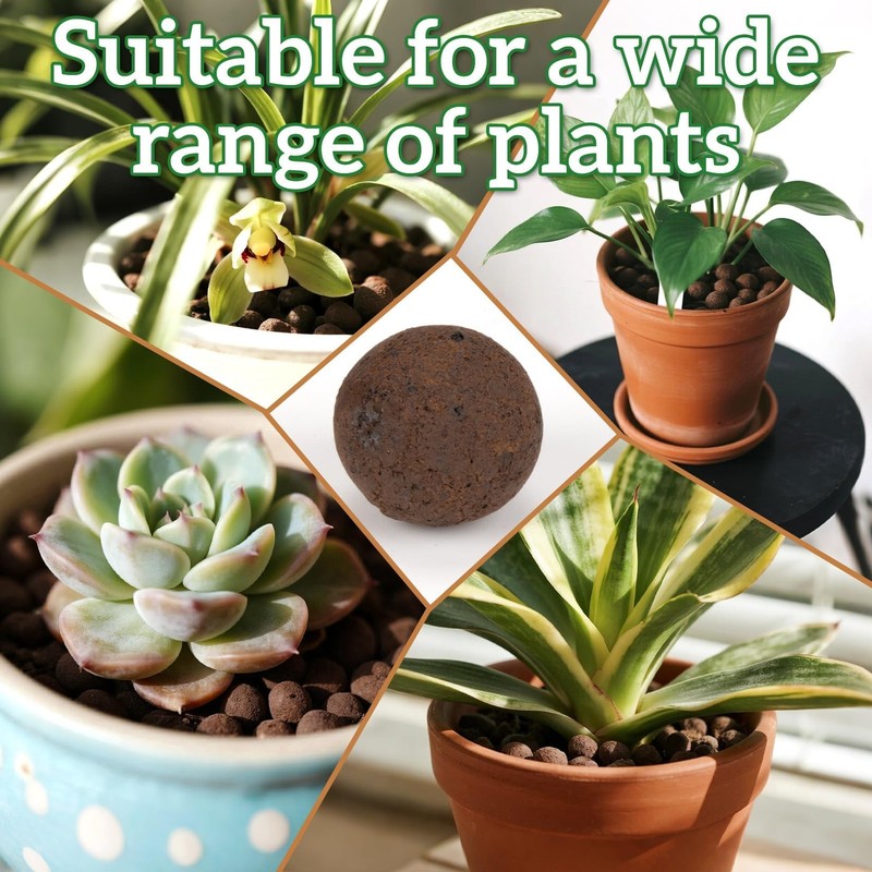RAINFLOW Leca Clay Pebbles for Plants - 5mm-10mm Balls 5-10 mm, brown gallery