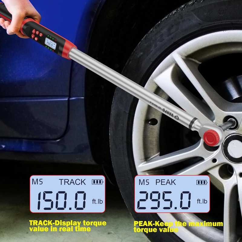 Digital Torque Wrench Set, 2Pcs 3/8" (3.1-62.7Ft.Lb/4.2-85Nm) & 1/2" (14.7-295Ft gallery