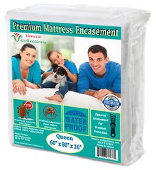 Premium Waterproof Mattress protector 150 GSM Fabric Zippered encasement Cover