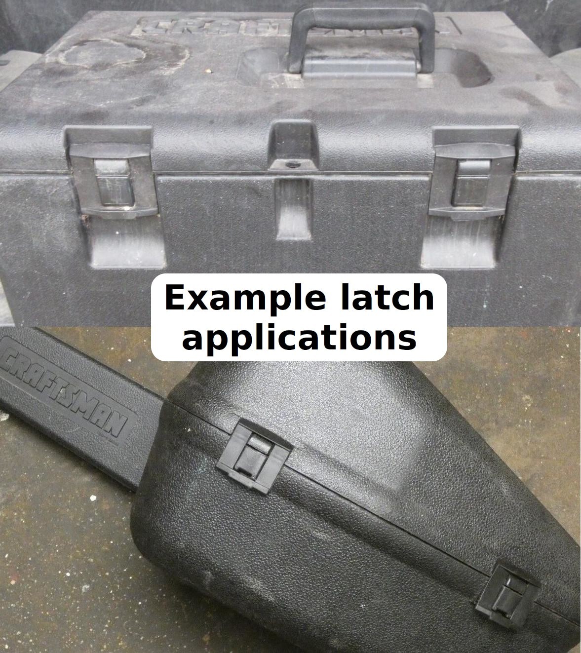 Plastic Latch Clip for Craftsman Chainsaw, Floor Jack Storage Carrying Tool Case gallery