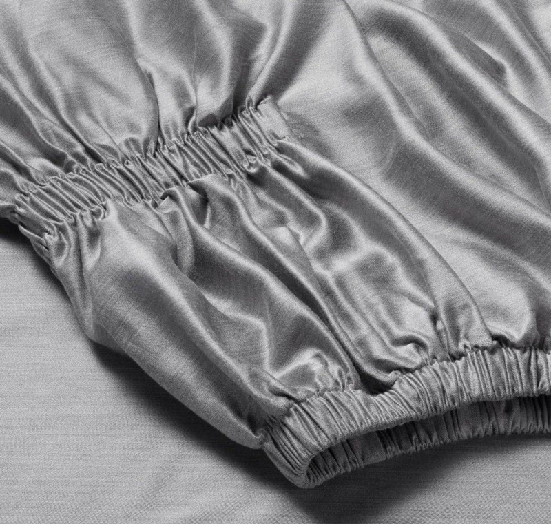King 400 Thread Count Rayon from Bamboo Sheet Set Dark Gray - NEW gallery