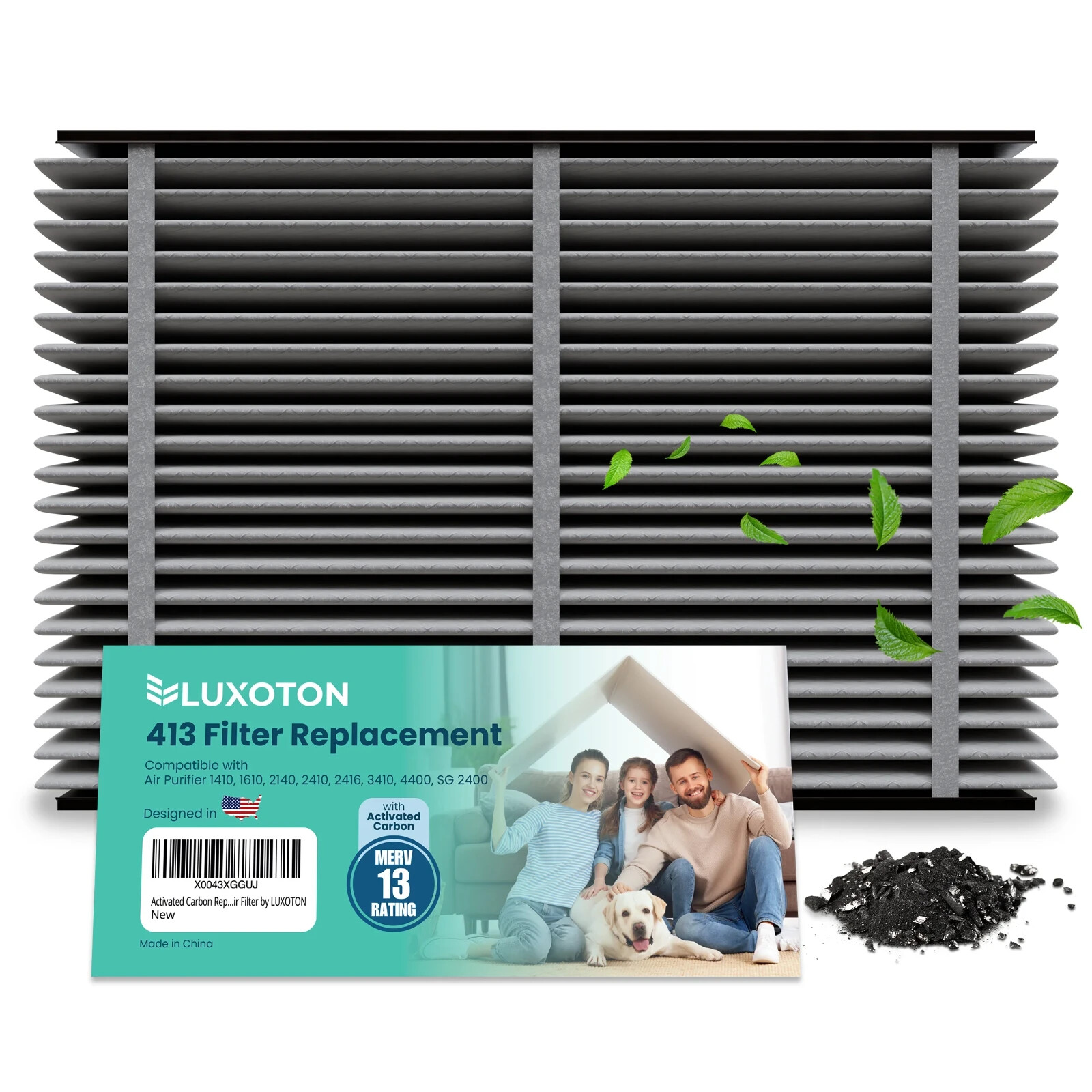 LUXOTON Activated Carbon Filter for AprilAire 413 Replacement Filter gallery