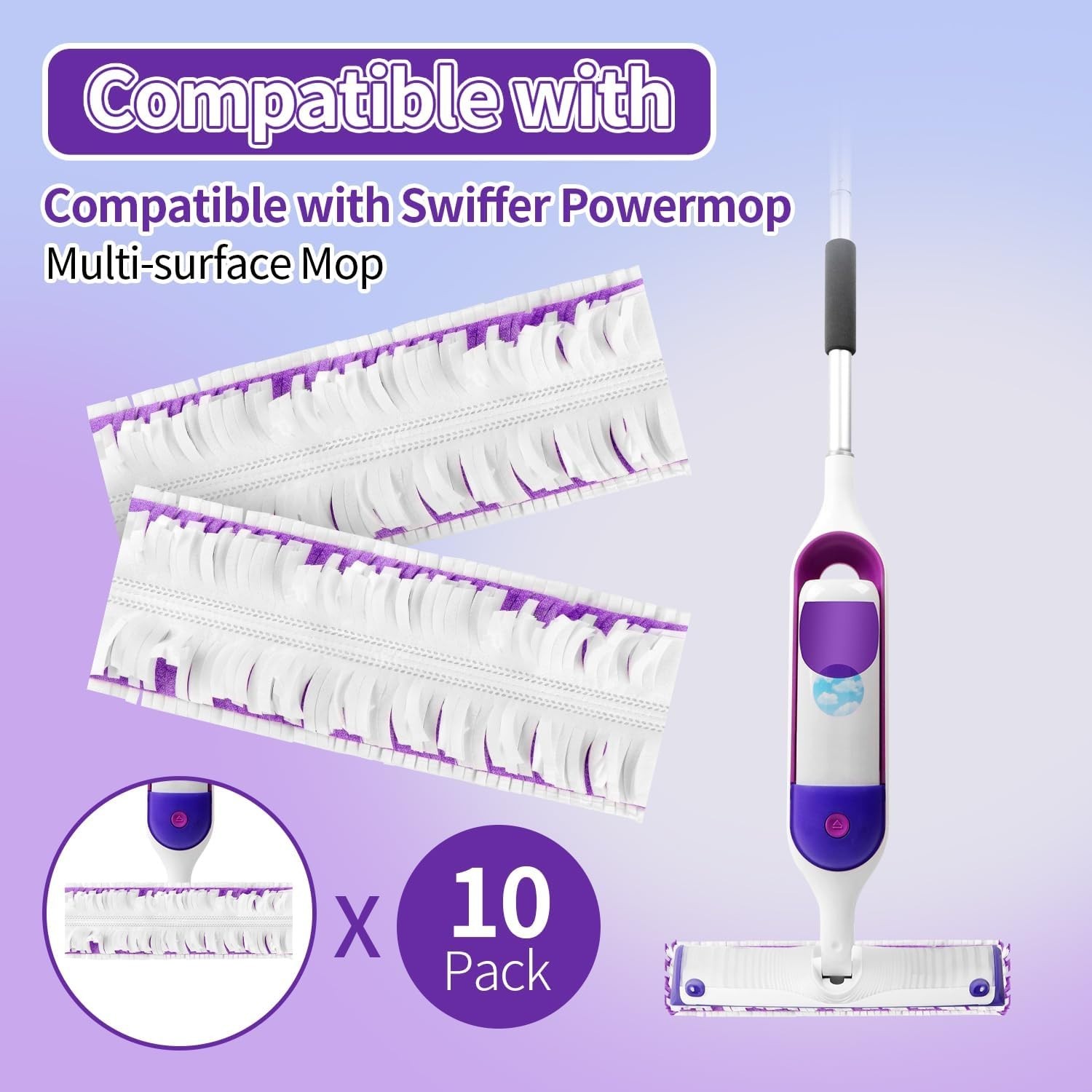 Disposable Mopping Pads Refills for Swiffer Powermop Power Mop Multi-Surface gallery