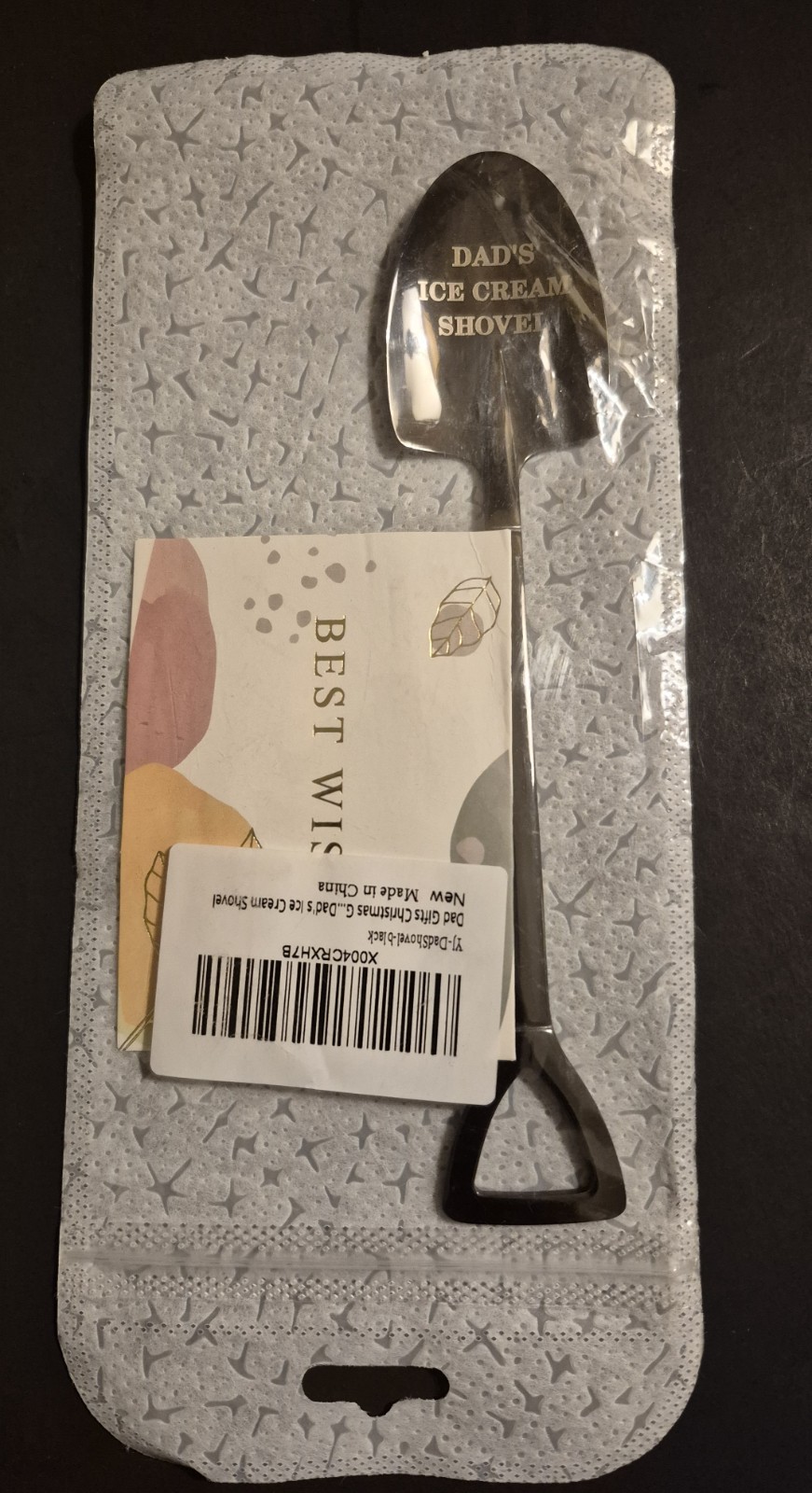 Dad's Ice Cream Shovel Spoon, Engraved Stainless Steel Gift From Son or Daughter gallery