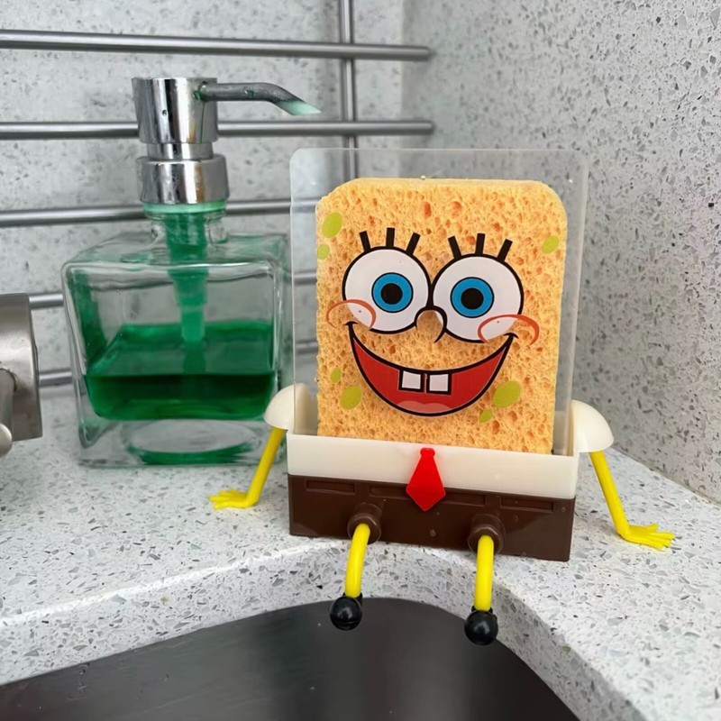 Sink Holder SpongeBob with Sponge Kitchen Organizer Storage Drain Rack Holder gallery