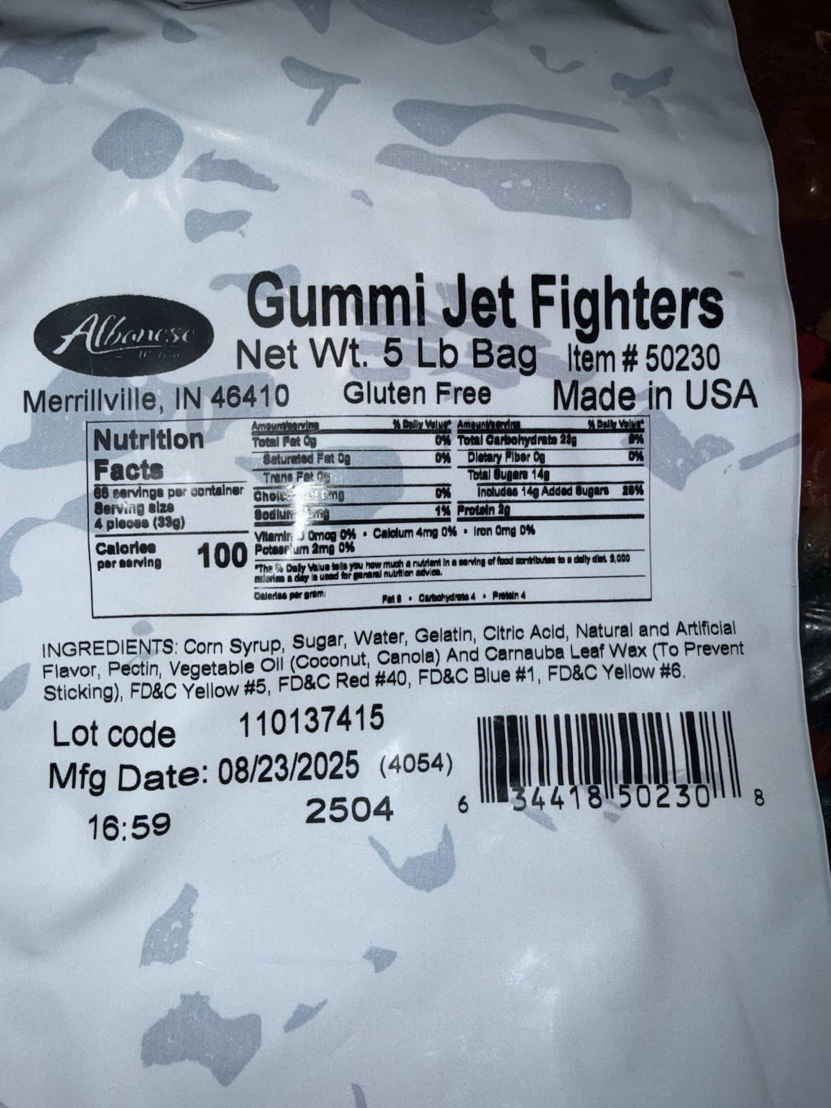 Albanese Jet Fighter Gummy Gummies Candy, 5 Lbs Bag Fresh Mfg 8/25 FRESH………….. gallery