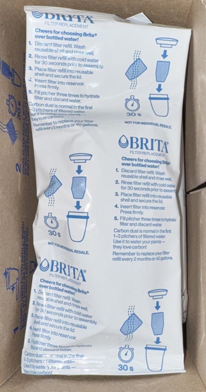 Brita Refillable Filter Refill Packs For Pitchers Dispensers *18 Total! gallery