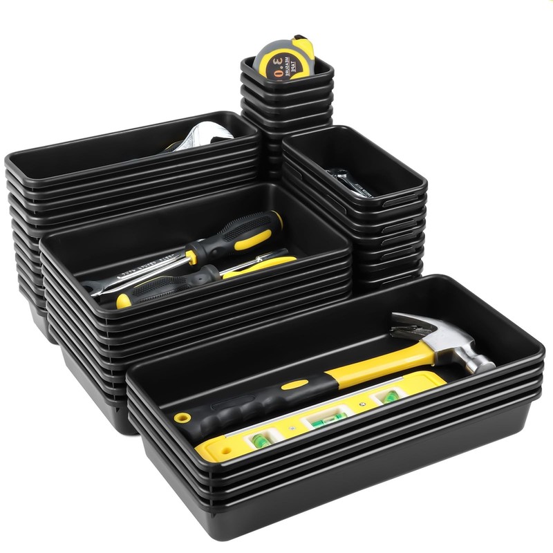60PCS Tool Box Organizer Tray Divider More Large Sizes-5 Sizes Desk Drawer Or... gallery