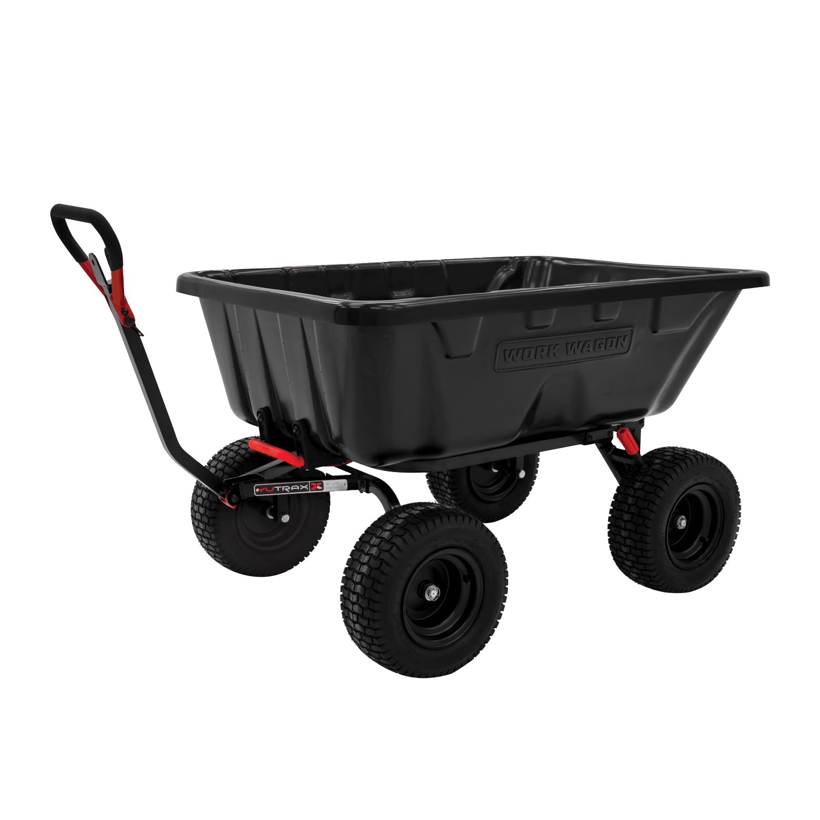 YUTRAX Work Wagon 16 cu. ft. Towable Poly Cart, 1800 Pound Capacity, Steel Frame gallery