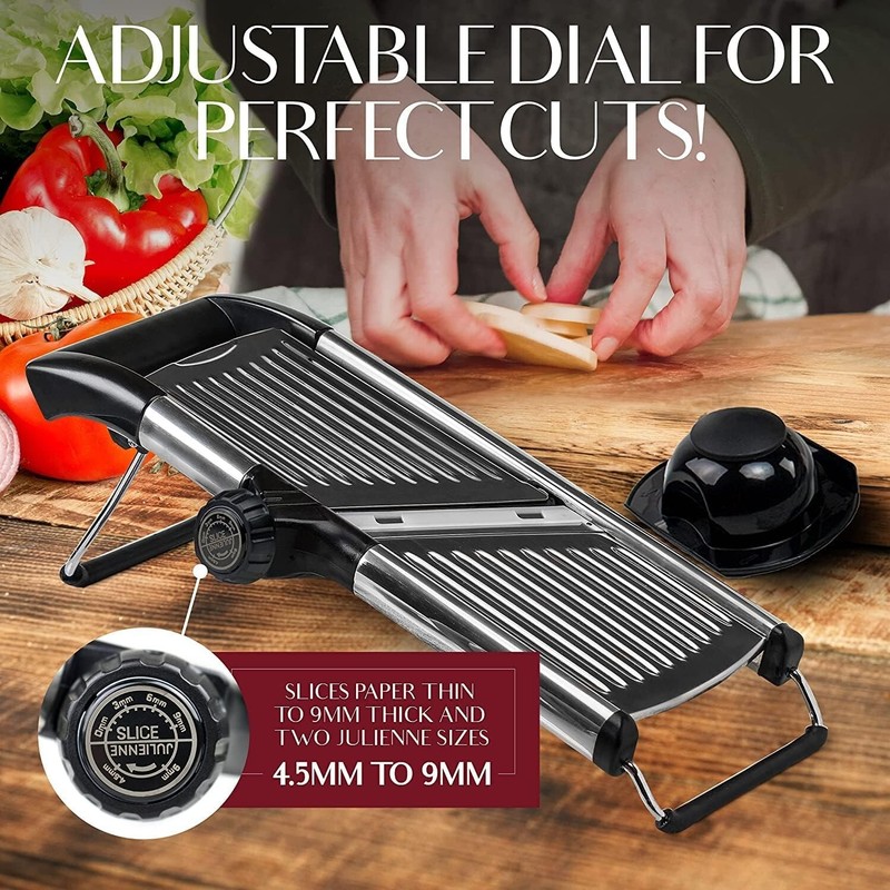 Multi-Functional Mandoline Slicer for Fruits & Vegetables - Dish-safe & Durable gallery