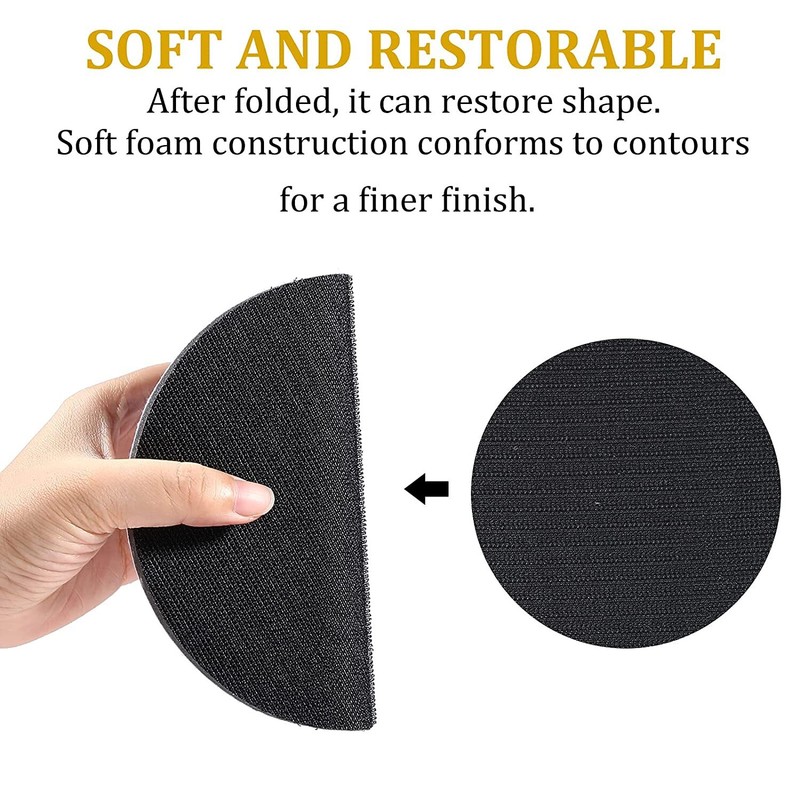 2Pcs 6 inch Soft Foam Interface Sanding Disc Sander Buffer Hook Loop Backing Pad gallery