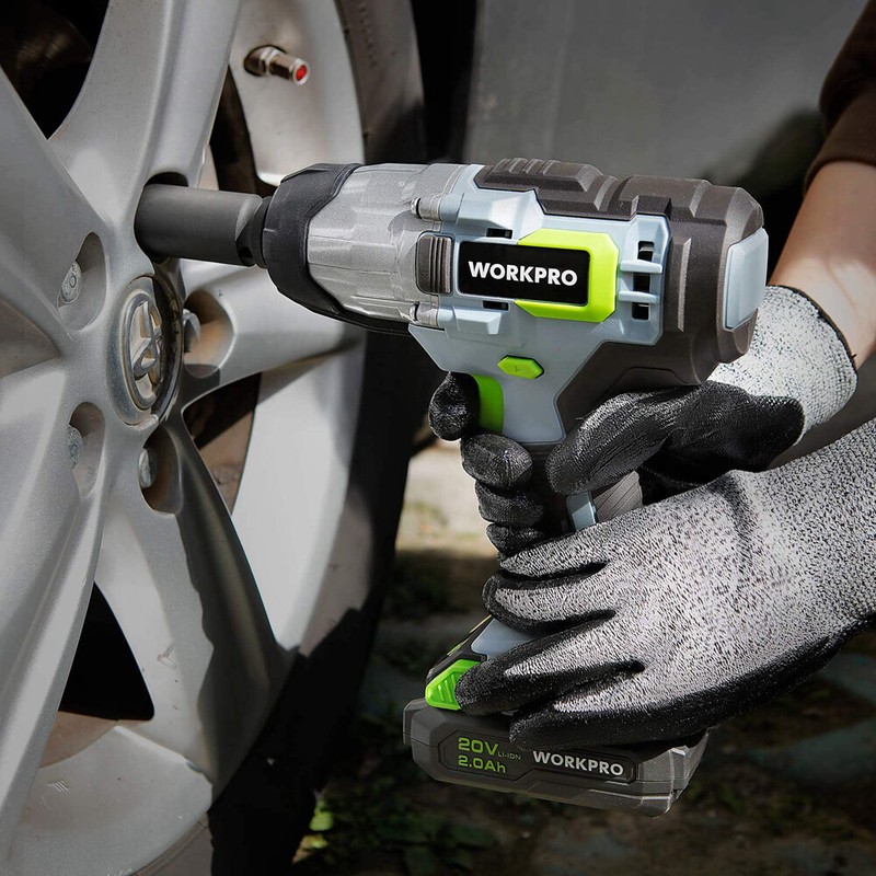 WORKPRO 20V Cordless Impact Wrench 1/2-inch 320 Ft Pounds Max Torque Belt Clip gallery