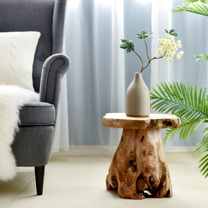 New 14" Cedar Stump Stool | Live Edge End Table, Plant Stand, Nightstand gallery