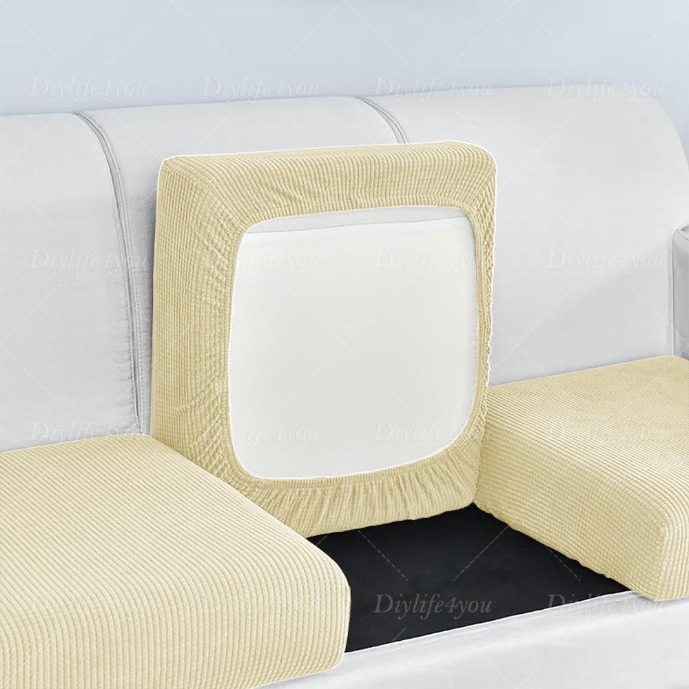 1/2/3/4Seat Stretch Jacquard Individual Sofa Cushion Covers Couch Seat Slipcover gallery