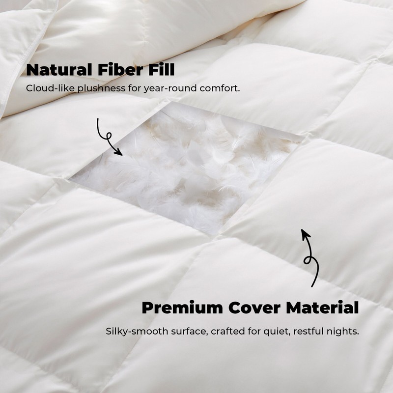 Oversized Down Comforter Ultra Soft Cozy , King or Queen Bed Blanket 5 Color gallery