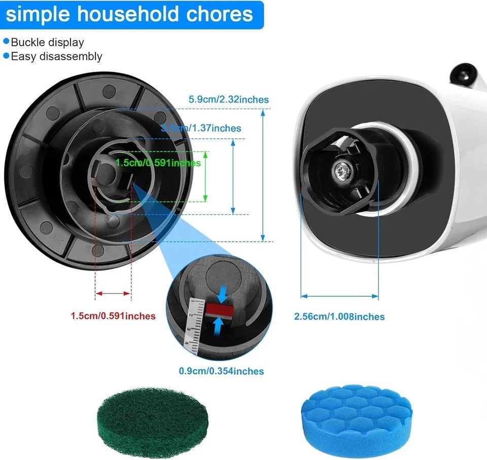 Electric Spin Scrubber Replacement Brush Heads Set, 10 Piece Replacement Brush C gallery