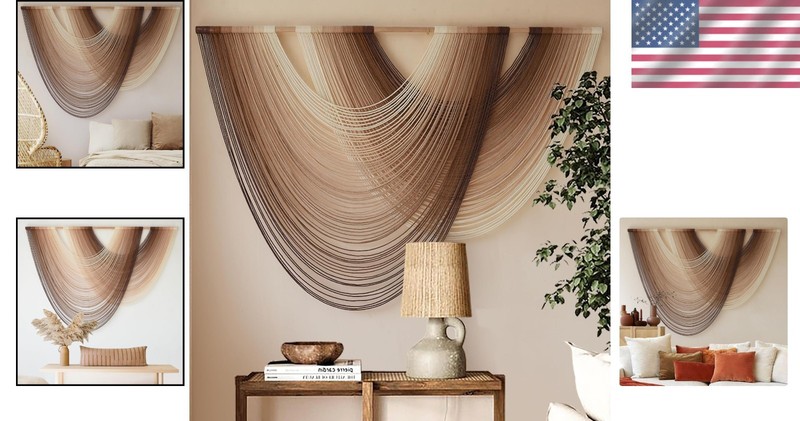 Stunning Macrame Wall Hanging 57"W x 39"L in Boho Style - Mount Easily Anywhere gallery