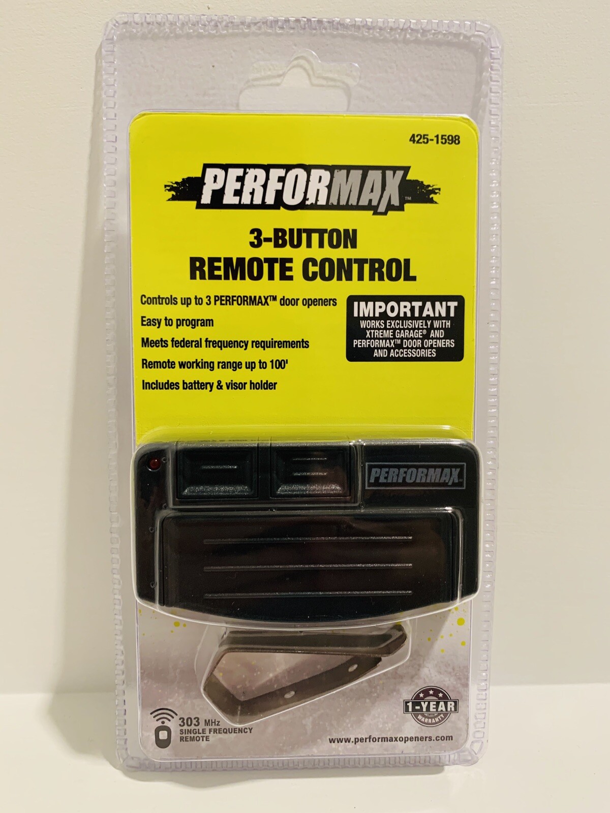 Performax 3-Button Garage Open Remote Compatible With Xtreme Garage (303XP-TX) gallery
