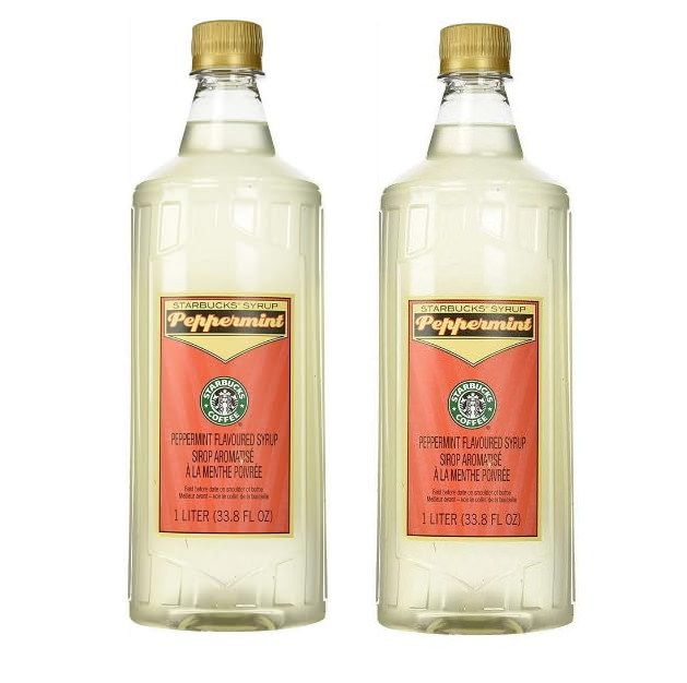 SBUX PEPPERMINT Syrup Authentic 1L Bottle (2 pack) BB APril 2026 gallery