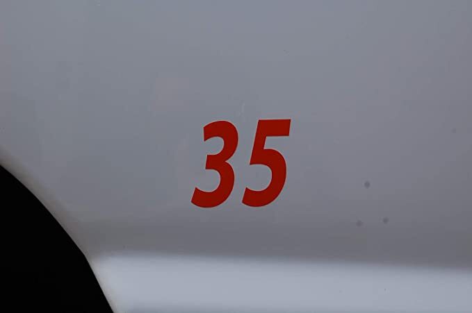 0-9 Reflective Numbers Orange Sticker Vinyl Decals CHOOSE 1"-12" Set Of 40 (RV1) gallery