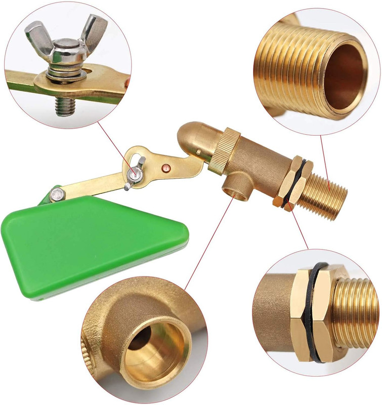 1/2 Inch Brass Valve with Plastic Float Water Float Valve with Adjustab gallery