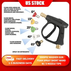 Manual Pressure Washer 5 Spray Patterns 20.7MPa Home/Garage Use