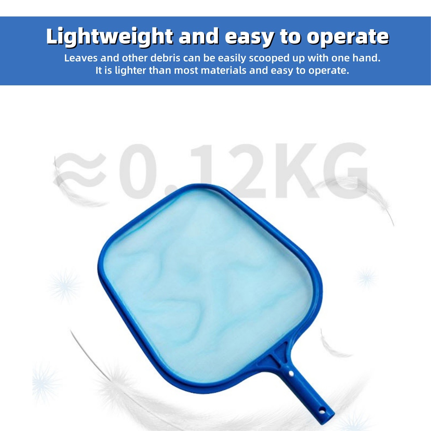 Handheld Pool Skimmer Leaf Rake Net Cleaning Swimming Pool Fine Mesh Netting gallery
